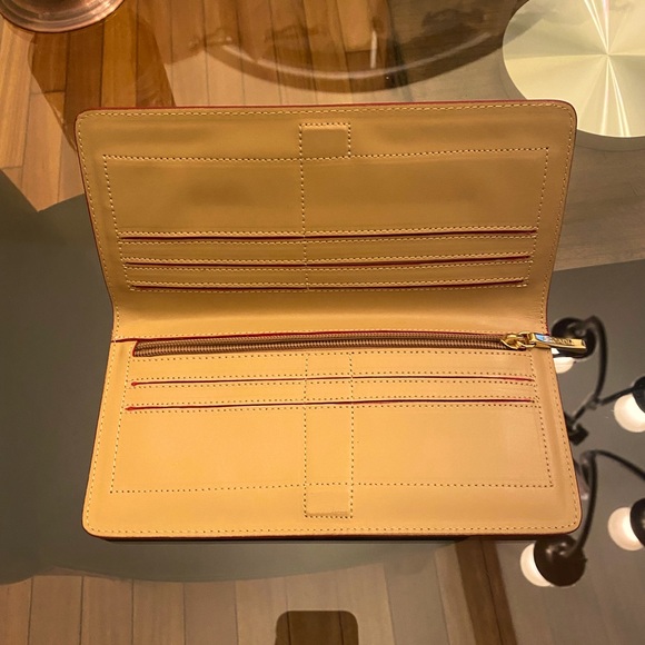 Arcadia Italian Rosso Genuine Leather Opera Clutch. - Picture 3 of 7